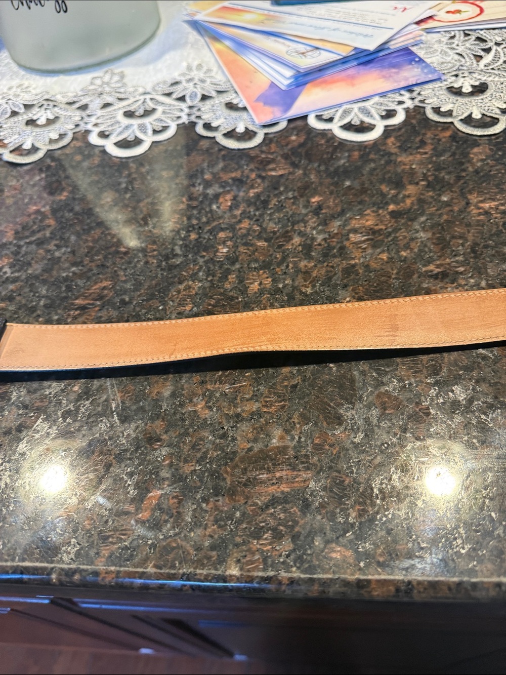 Authentic leather GUCCI belt - Pre-owned. - Picture 7 of 10